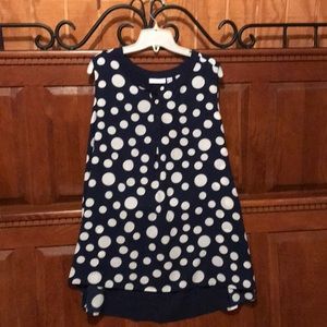 Susan Graver navy sleeveless blouse- size 22w